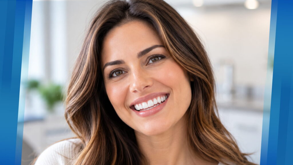 Smiling woman with a confident, natural-looking smile